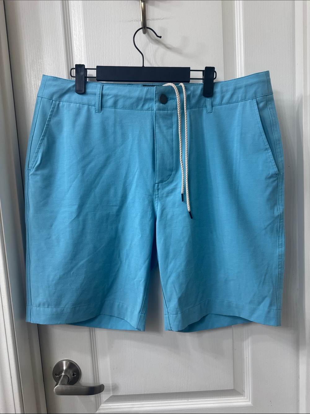 Faherty Turquoise Drawstring Hybrid Shorts